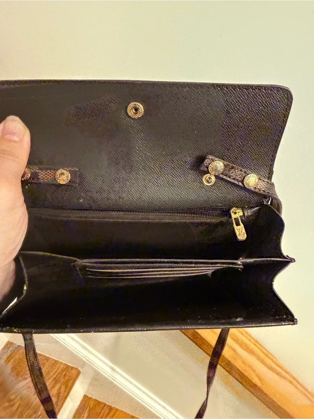 Louis Vuitton brown damier ebene crossbody bag